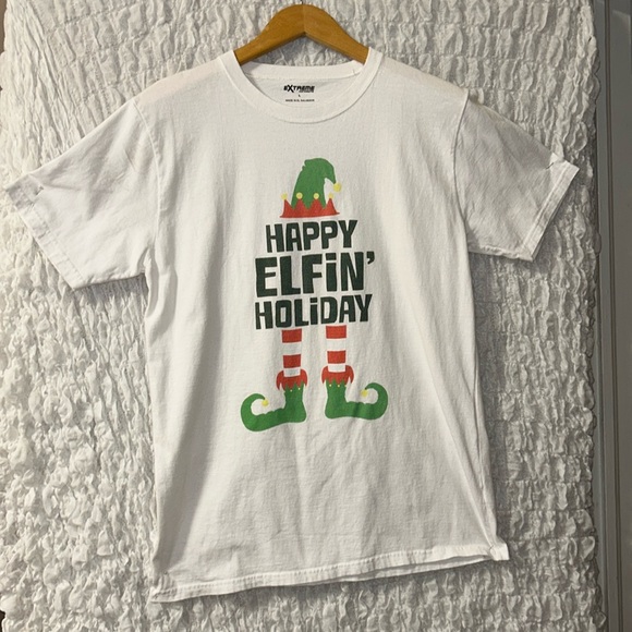 Extreme Concepts: “Happy Elfin Holiday”Cotton T-Shirt, Size: Large - Picture 3 of 8